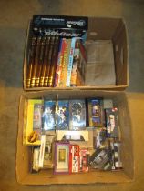 Two Boxes with Model Vehicles, Annuals and America Books