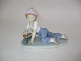 Lladro Collectors Society Figure of a Boy with a Model Train, 7619