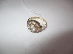 9ct Gold Cluster Ring, 3.5g, Size L
