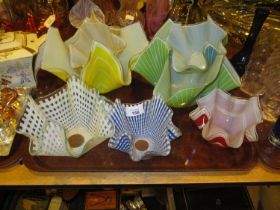 Seven Handkerchief Glass Dishes