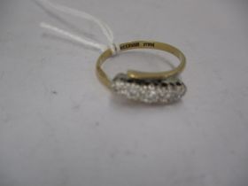 18ct Gold and Platinum 5 Stone Diamond Ring, 2.6g, Size P