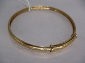 9ct Gold Expanding Bangle, 4.9g