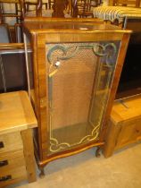 Walnut Display Cabinet, 58cm