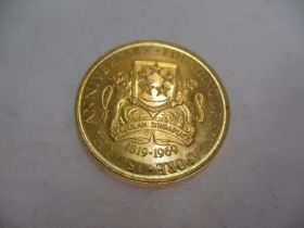 Republic of Singapore 1969 Anniversary of The Founding of Singapore 150 Dollar 22ct Gold Coin