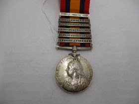 Queens South Africa Medal with 5 Clasps to 4201 Corpl. J. Sussex W. York Regt.