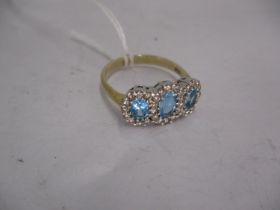 9K Gold Cluster Ring, 3.6g, Size Q