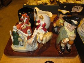 Royal Doulton and Royal Worcester Figures, Beswick Deer, Royal Doulton and Carltonware Character