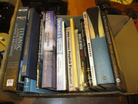 Box of Reference Book etc including Art Deco, Art Nouveau, Lusitania, Dundee