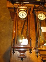 Victorian Vienna Walnut Case Single Weight Regulator Wall Clock
