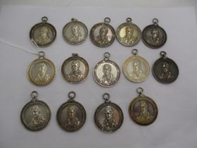 Collection of 14 Silver Leng Medals, 344g