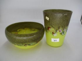 Strathern Glass Vase and Bowl