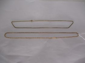 Two 9ct Gold Necklaces, 8.4g