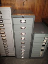 Nine Drawer Index Chest with Key