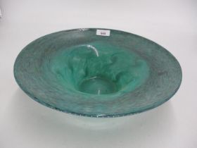 Strathearn Green Swirl Glass Bowl, 32.5cm