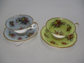 Pair of Foley Bone China Cabinet Cups and Saucers