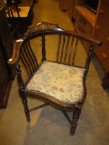 Edwardian Inlaid Corner Chair