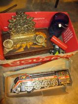 Overland Express Train, Brass Inkwell, Poker Work Box etc