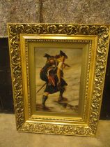 J.R. Burgoyne after J. Pettie, Oil on Canvas, Disbanded, 30x19cm