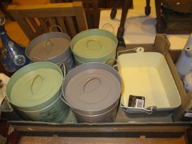 Four Composting Buckets and 2 Baskets