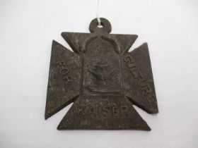 British Propaganda Iron Cross For Culture Kaiser