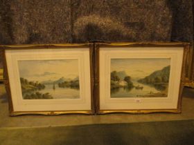 William Langley 1890, 1852-1922, Pair of Watercolours, Loch Landscapes, 24x35cm