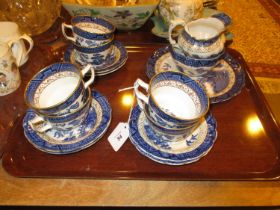 Booths Real Old Willow 15 Piece Tea Set