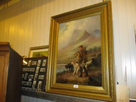 Wilton Mackay, Oil on Canvas, The Young Gamekeeper, 55x40cm, along with 2 Prints