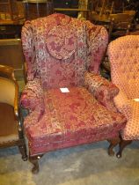 Pair of Wing Back Easy Chairs