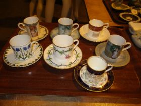 Seven Cabinet Cups and Saucers