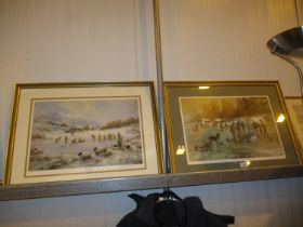 Two Curling Prints Signed David Stratton Watt along with Another Print