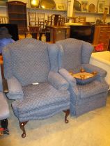 Wing Back Chair, Easy Chair and Stool