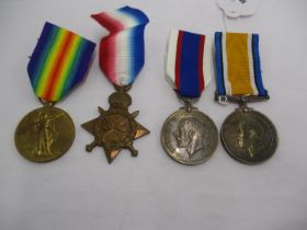 Four WWI Medals to SS. 5306 W. Bamforth Ord. R.N.