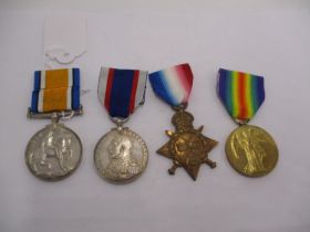 Three WWI Medals and Fleet Reserve Long Service Medal to K. 3762 PO. B. 13927 H.A. Pickett Sto. 1