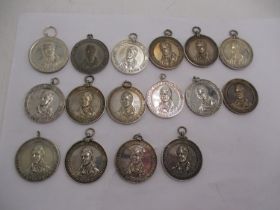 Collection of 16 Silver Plated Leng Medals
