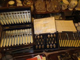Seven Cases of Cutlery etc