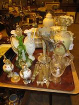 Two Victorian Mary Gregory Glass Jugs, Other Glass and Ceramics