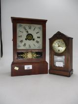 Victorian Jerome & Co New Haven Clock and an Oak Case Clock