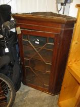 Oak Astragal Glazed Corner Cabinet