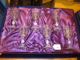 Boxed Set of 6 Edinburgh Crystal Goblets