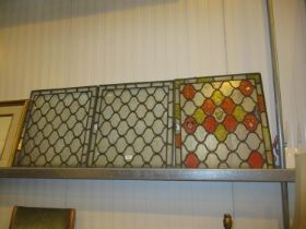 Three Leaded Glass Panels