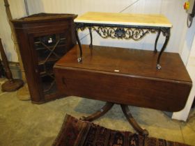 George III Corner Cabinet, Mahogany Pembroke Table and a Coffee Table