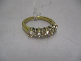 18ct Gold 5 Stone Diamond Ring, total 1ct diamond weight, 4.7g, Size M