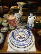 Japanese Porcelain Vase, Delft, Bonn and Other Pottery etc