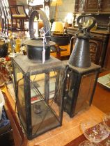 Two Vintage Railway Lanterns ex Leys Mill