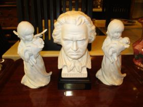 Goebel Beethoven Bust and 2 Kaiser Figures