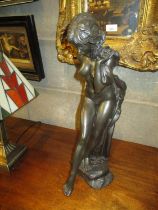 Bronzed Resin Figure of a Woman, 44cm