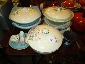 Mid 20th Century Tureens, Condiments and a Wedgwood Vase