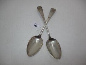 Pair of Silver Table Spoons, London 1776, 1778, Maker GD, 112g