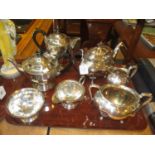 Two Silver Plated 3 Piece Tea Services