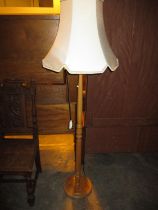 Oak Standard Lamp with Shade